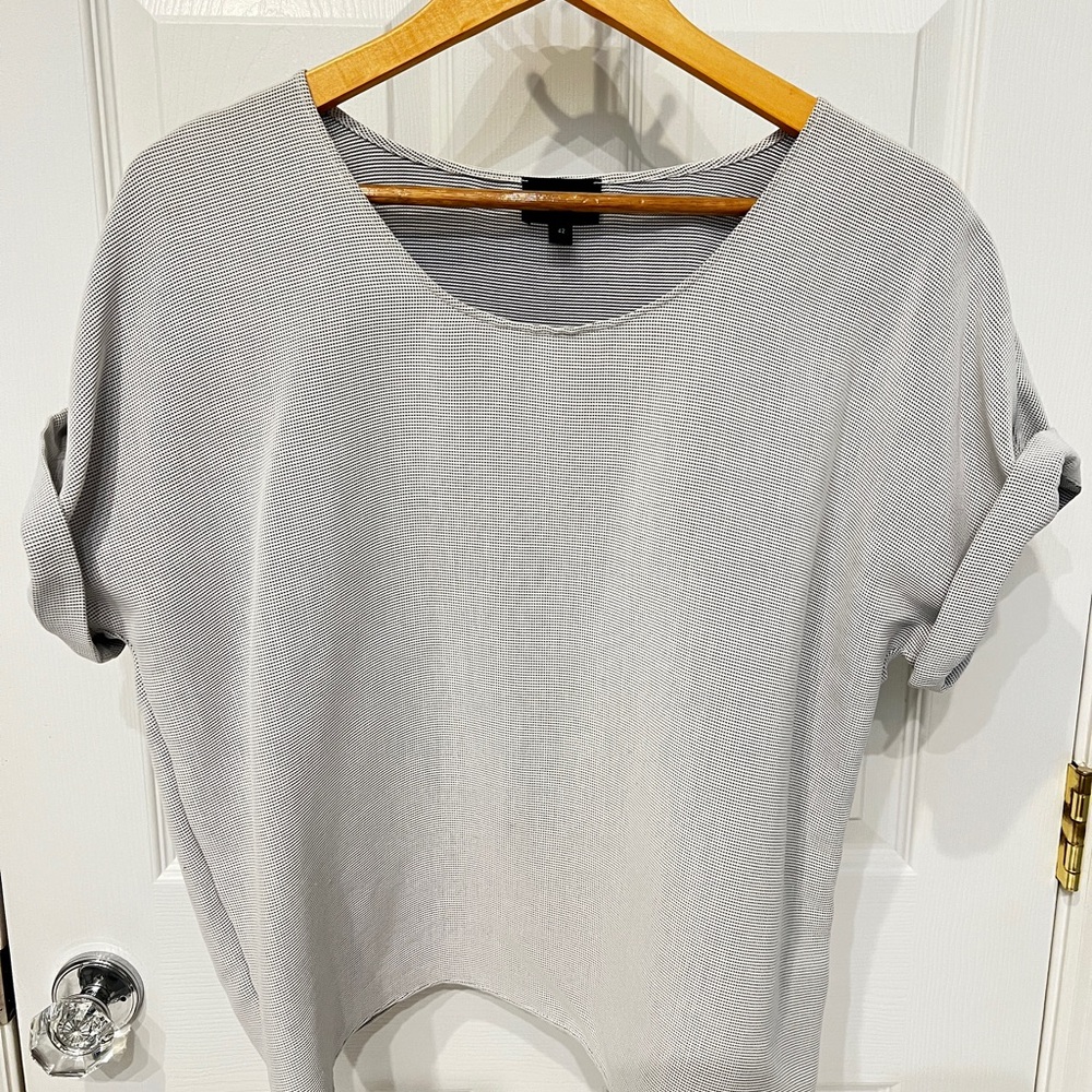 Armani Jeans Light Gray Short Sleeve Top